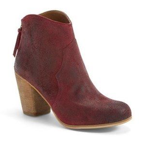 Nordstrom BP Trott Ankle Booties Burgundy